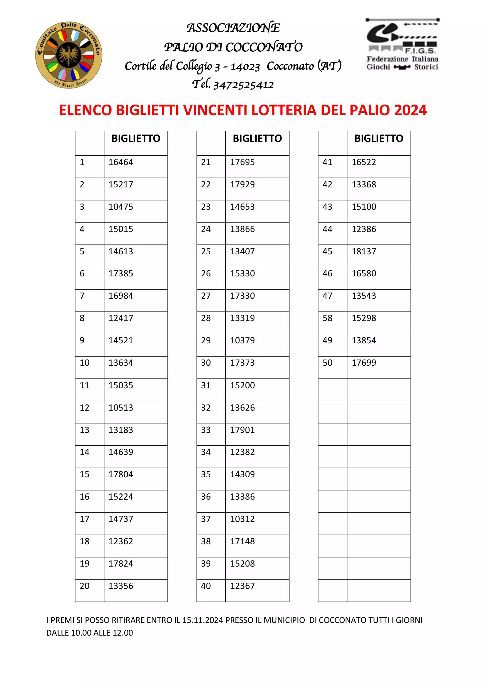 LOTTERIA DEL PALIO